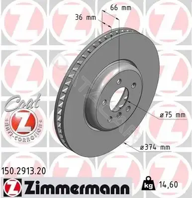 Тормозные диски ZIMMERMANN 150.2913.20