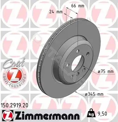 Тормозные диски ZIMMERMANN 150.2919.20