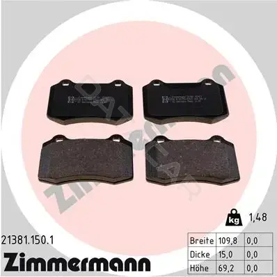 Тормозные колодки ZIMMERMANN 21381.150.1