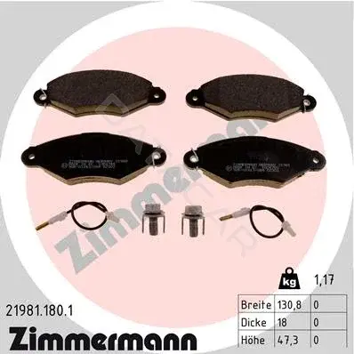 Тормозные колодки ZIMMERMANN 21981.180.1
