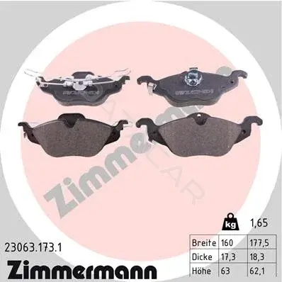 Тормозные колодки ZIMMERMANN 23063.173.1