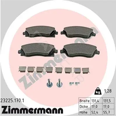 Тормозные колодки ZIMMERMANN 23225.170.1