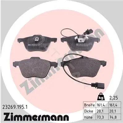 Тормозные колодки ZIMMERMANN 23269.195.1
