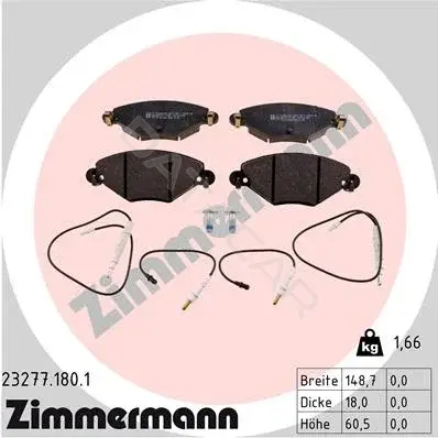 Тормозные колодки ZIMMERMANN 23277.180.1