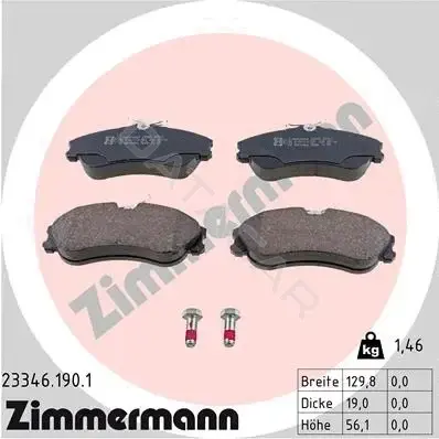 Тормозные колодки ZIMMERMANN 23346.190.1