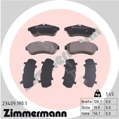 Тормозные колодки ZIMMERMANN 23409.190.1