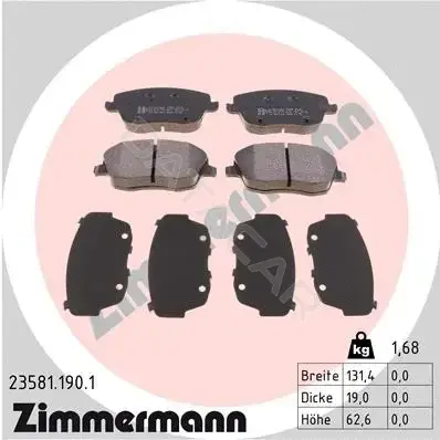 Тормозные колодки ZIMMERMANN 23581.190.1