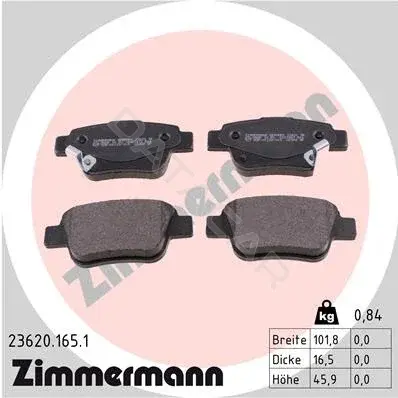 Тормозные колодки ZIMMERMANN 23620.165.1
