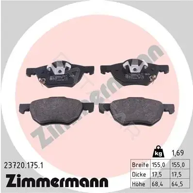 Тормозные колодки ZIMMERMANN 23720.175.1
