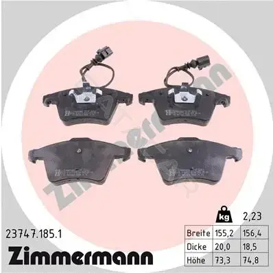 Тормозные колодки ZIMMERMANN 23747.185.1