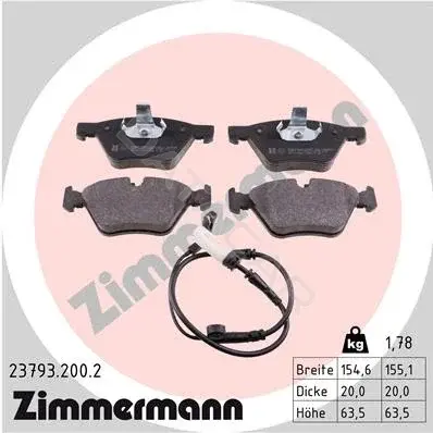 Тормозные колодки ZIMMERMANN 23793.200.2