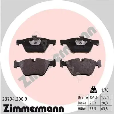 Тормозные колодки ZIMMERMANN 23794.200.9