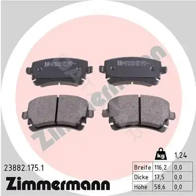 Тормозные колодки ZIMMERMANN 23882.175.1