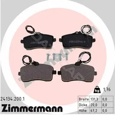 Тормозные колодки ZIMMERMANN 24134.200.1