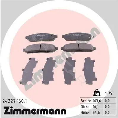 Тормозные колодки ZIMMERMANN 24227.160.1