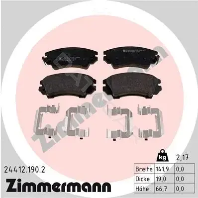 Тормозные колодки ZIMMERMANN 24412.190.2