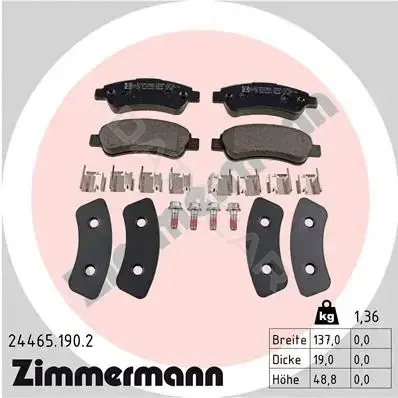 Тормозные колодки ZIMMERMANN 24465.190.2