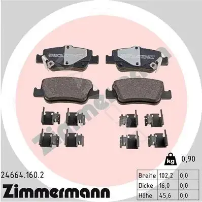 Тормозные колодки ZIMMERMANN 24664.160.2