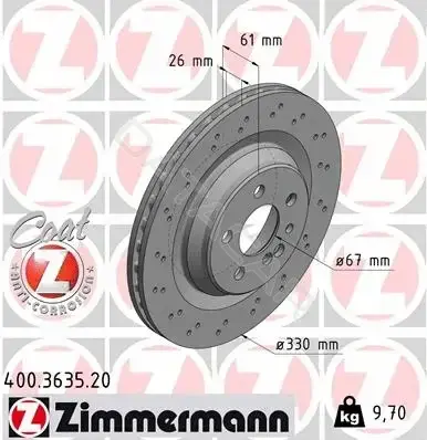 Тормозные диски ZIMMERMANN 400.3635.20