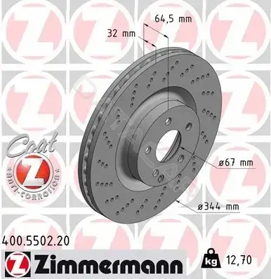 Тормозные диски ZIMMERMANN 400.5502.20