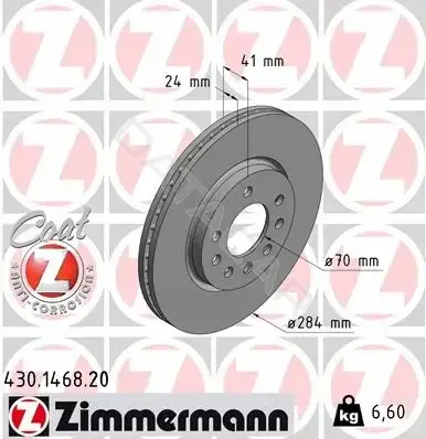 Тормозные диски ZIMMERMANN 430.1468.20