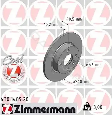 Тормозные диски ZIMMERMANN 430.1489.20
