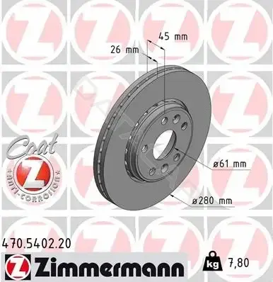 Тормозные диски ZIMMERMANN 470.5402.20