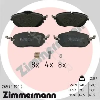Тормозные колодки ZIMMERMANN 26579.190.2