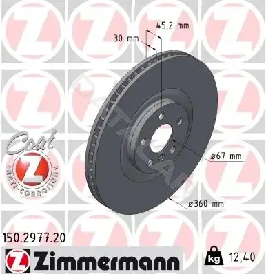 Тормозные диски ZIMMERMANN 150.2977.20