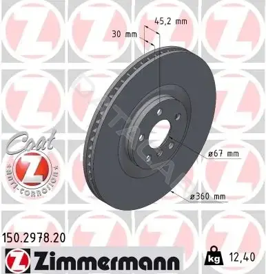 Тормозные диски ZIMMERMANN 150.2978.20