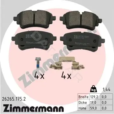Тормозные колодки ZIMMERMANN 26265.175.2