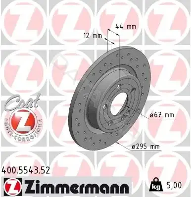 Тормозные диски ZIMMERMANN 400.5543.52