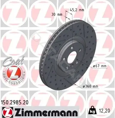 Тормозные диски ZIMMERMANN 150.2985.20