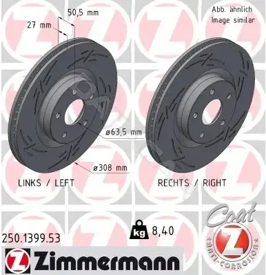 Тормозные диски ZIMMERMANN 250.1399.53