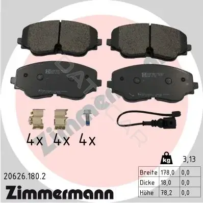 Тормозные колодки ZIMMERMANN 20626.180.2