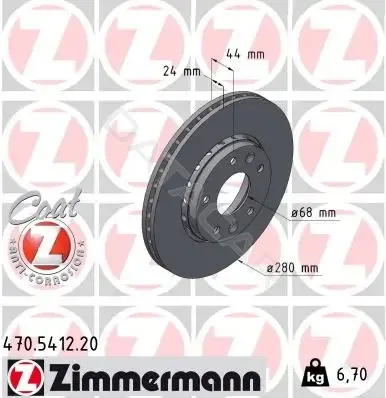 Тормозные диски ZIMMERMANN 470.5412.20