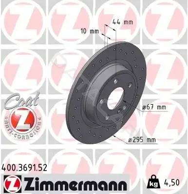 Тормозные диски ZIMMERMANN 400.3691.52