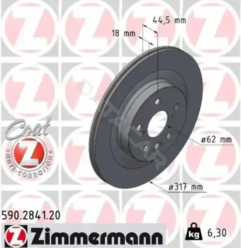Тормозные диски ZIMMERMANN 590.2841.20