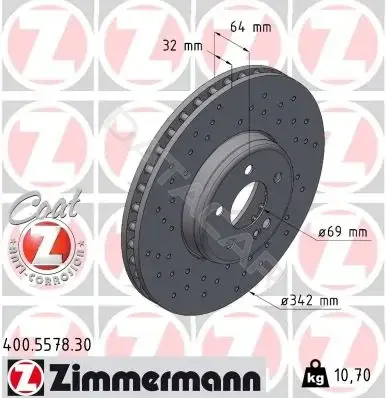 Тормозные диски ZIMMERMANN 400.5578.30
