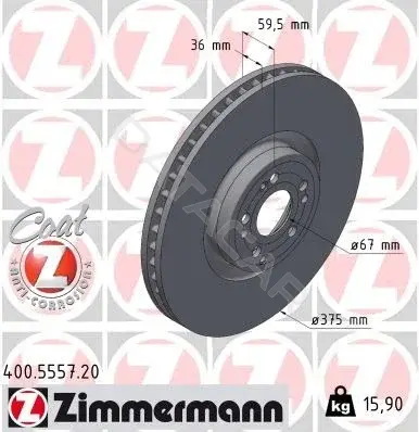 Тормозные диски ZIMMERMANN 400.5557.20