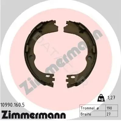 Барабанные колодки ZIMMERMANN 10990.160.5