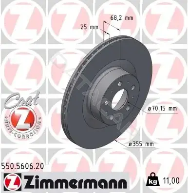 Тормозные диски ZIMMERMANN 550.5606.20