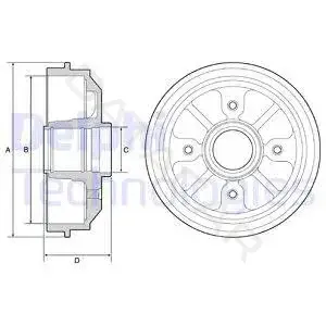 Тормозной барабан DELPHI BF282