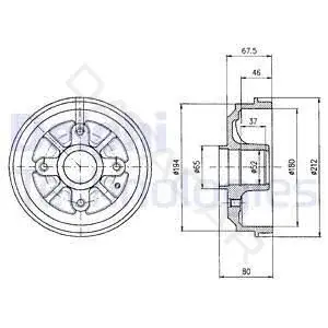 Тормозной барабан DELPHI BF324