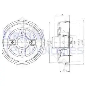 Тормозной барабан DELPHI BF423
