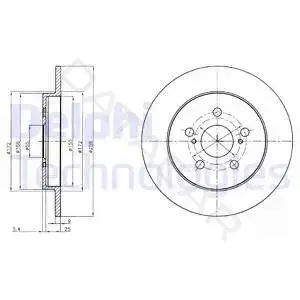 Тормозные диски DELPHI BG4201C