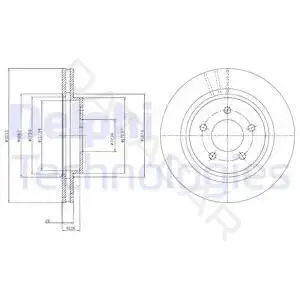 Тормозные диски DELPHI BG4240C