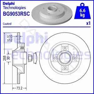 Тормозные диски DELPHI BG9053RSC