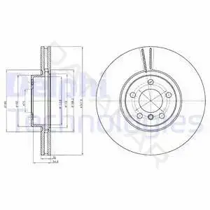 Тормозные диски DELPHI BG9063C