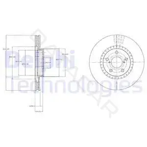 Тормозные диски DELPHI BG9074